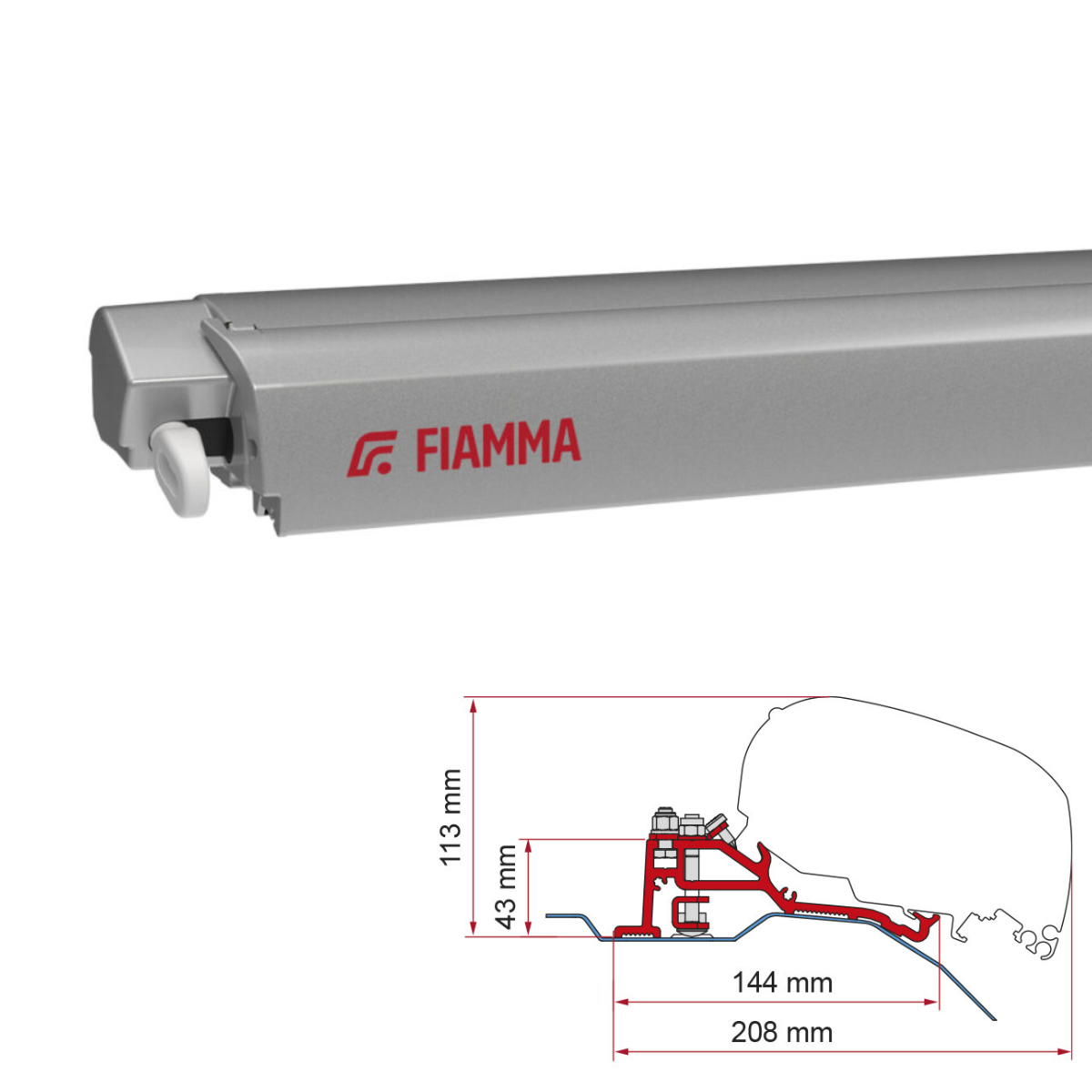 Markise FIAMMA F80 S 320 Royal grey Huis titanium incl. Adapterkit Fiat Ducato Jumper Boxer Skyro Markise FIAMMA F80 S 320 Royal grey Gehaeuse titanium inkl. Adapterkit Fiat Ducato Jumper Boxer Skyro - 07832B01R 98655Z139