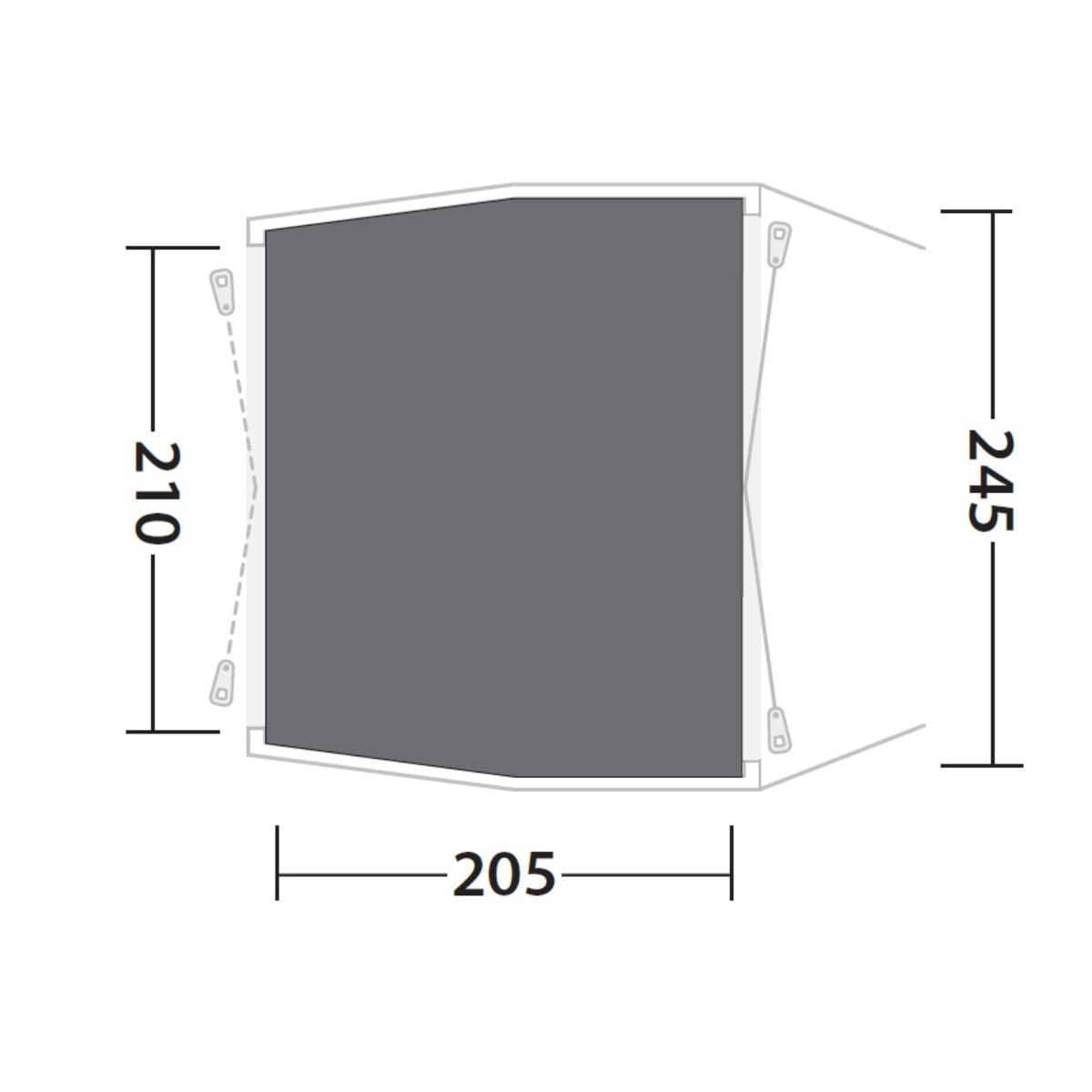 Outwell Zeltunterlage fuer Busvorzelt Heckzelt Desert Van - Dunecrest L - 171040