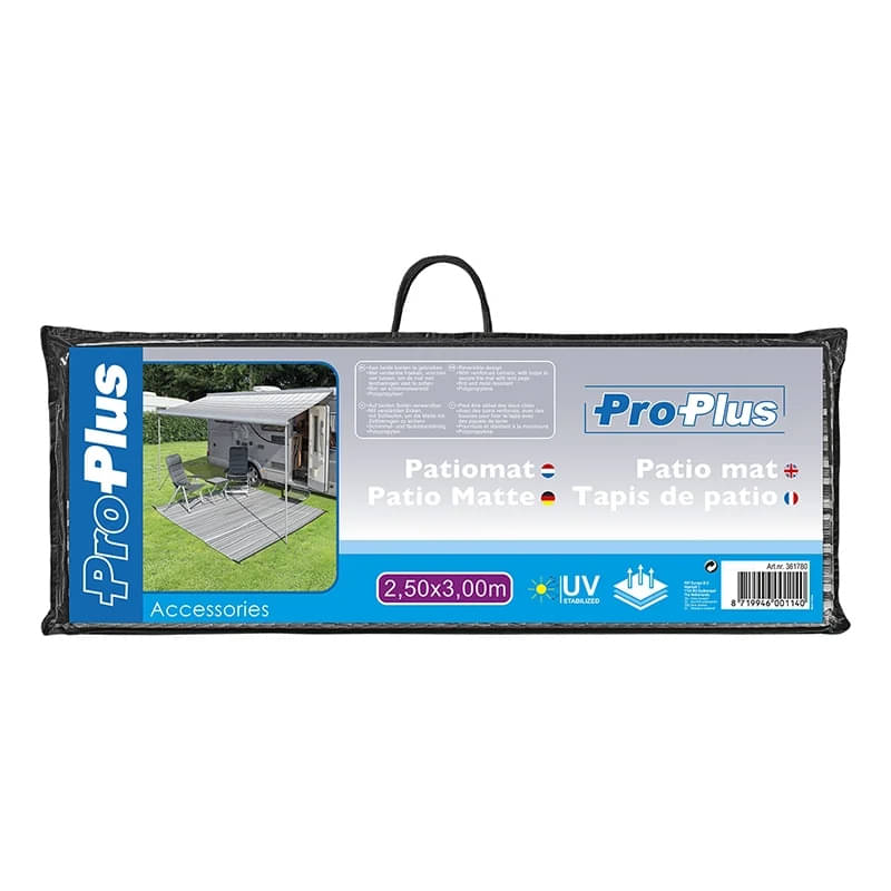 ProPlus Patio Matte Vorzeltteppich 250 x 300 cm Grau - 361780