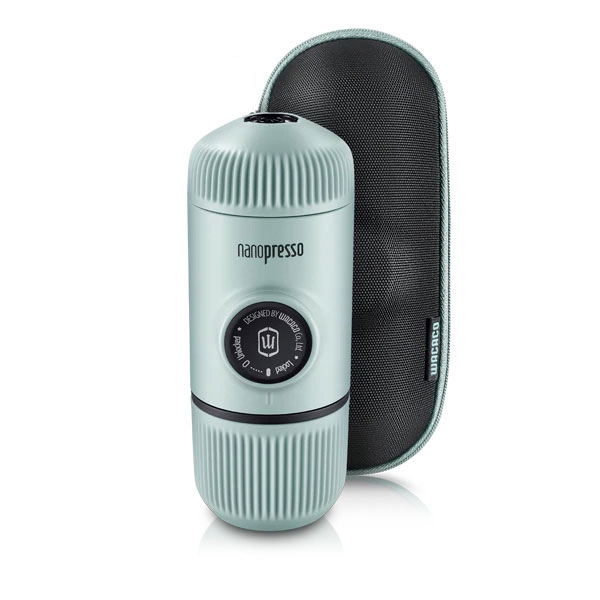 WACACO Hand-Kaffeemaschine Nanopresso arctic blue inkl. Schutzhuelle - 1080