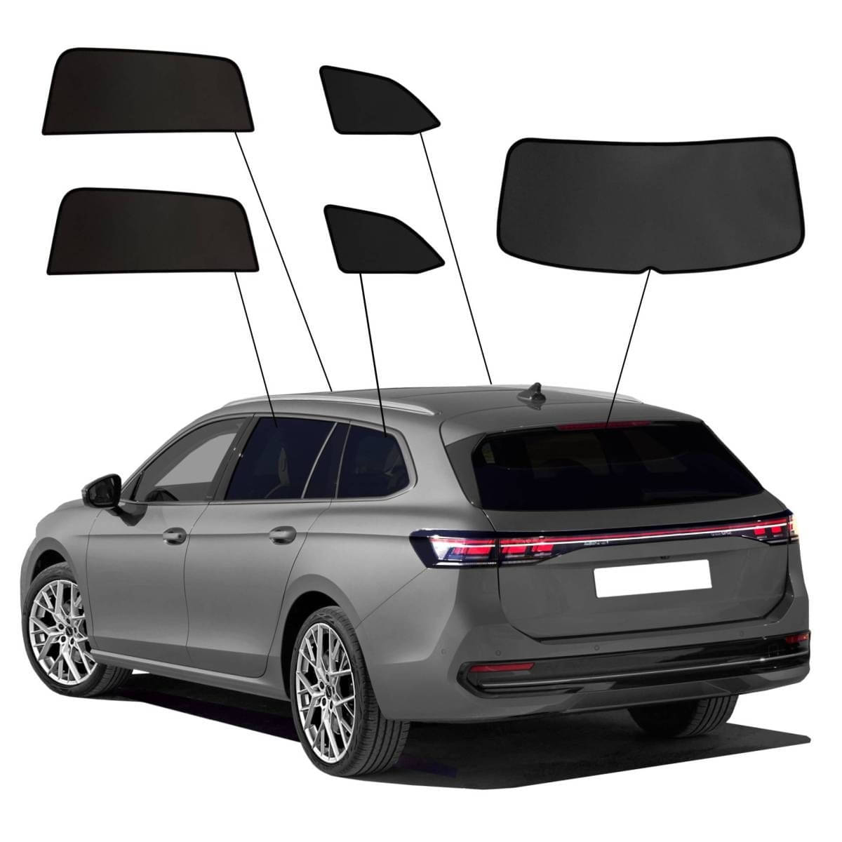 WINDESA SunClip Sonnenschutz - Sichtschutz VW Passat B9 ab Bj. 2024 Set ABC - sun-10352abc-vw