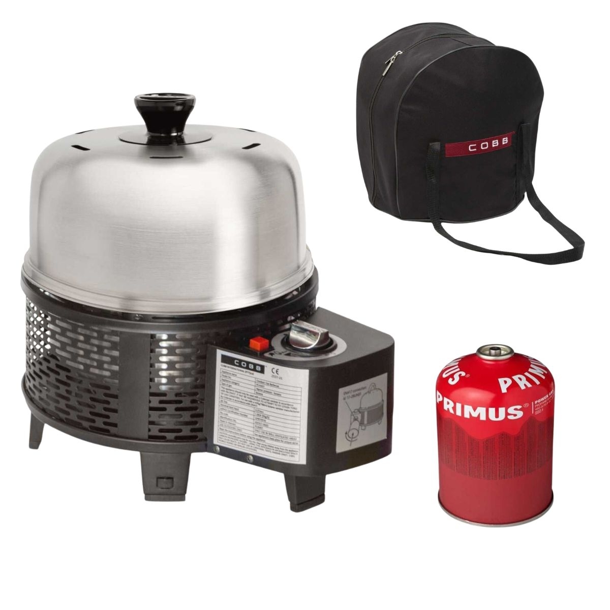 COBB Pro Gas Black und Grillplatte und Tasche und Gaskartusche