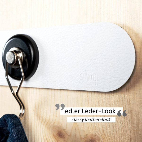 SILWY Metall Leiste 25 cm WHITE fuer Magnetglaeser L000-10KW-1