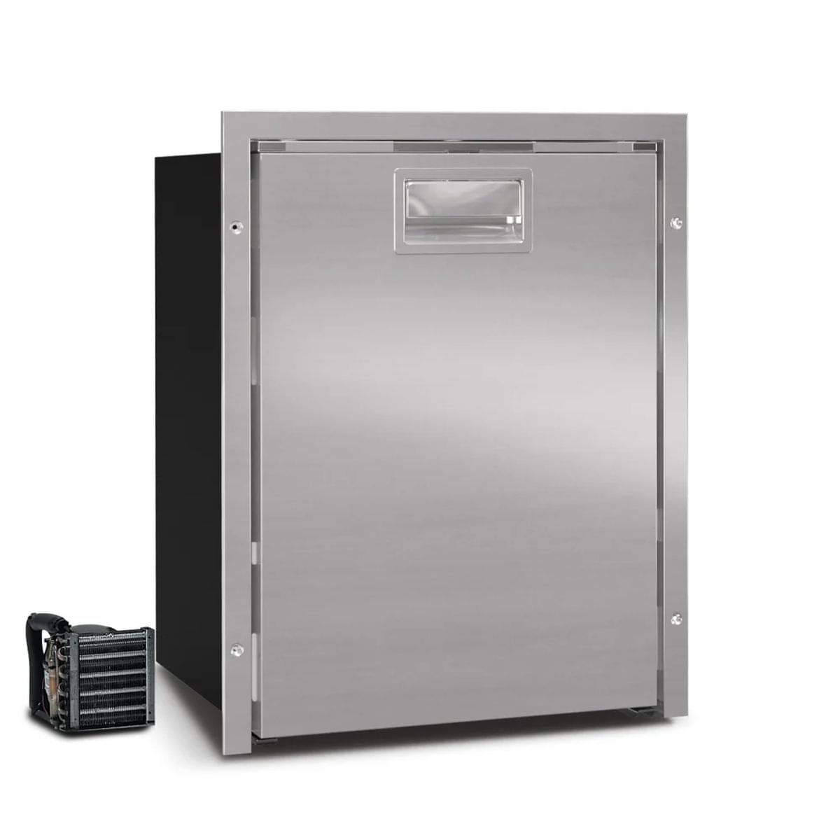 VITRIFRIGO Kompressor-Kuehlschrank C42LX OCX2 12-24 V 42 L mit Gefrierfach Edelstahl