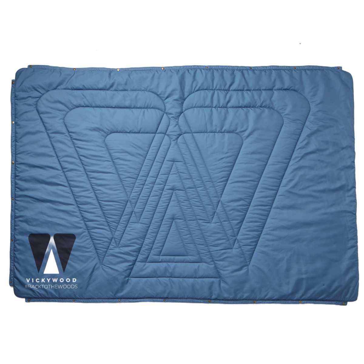 VICKYWOOD Fleece Decke Montain Blue - VW-BT-FL-01