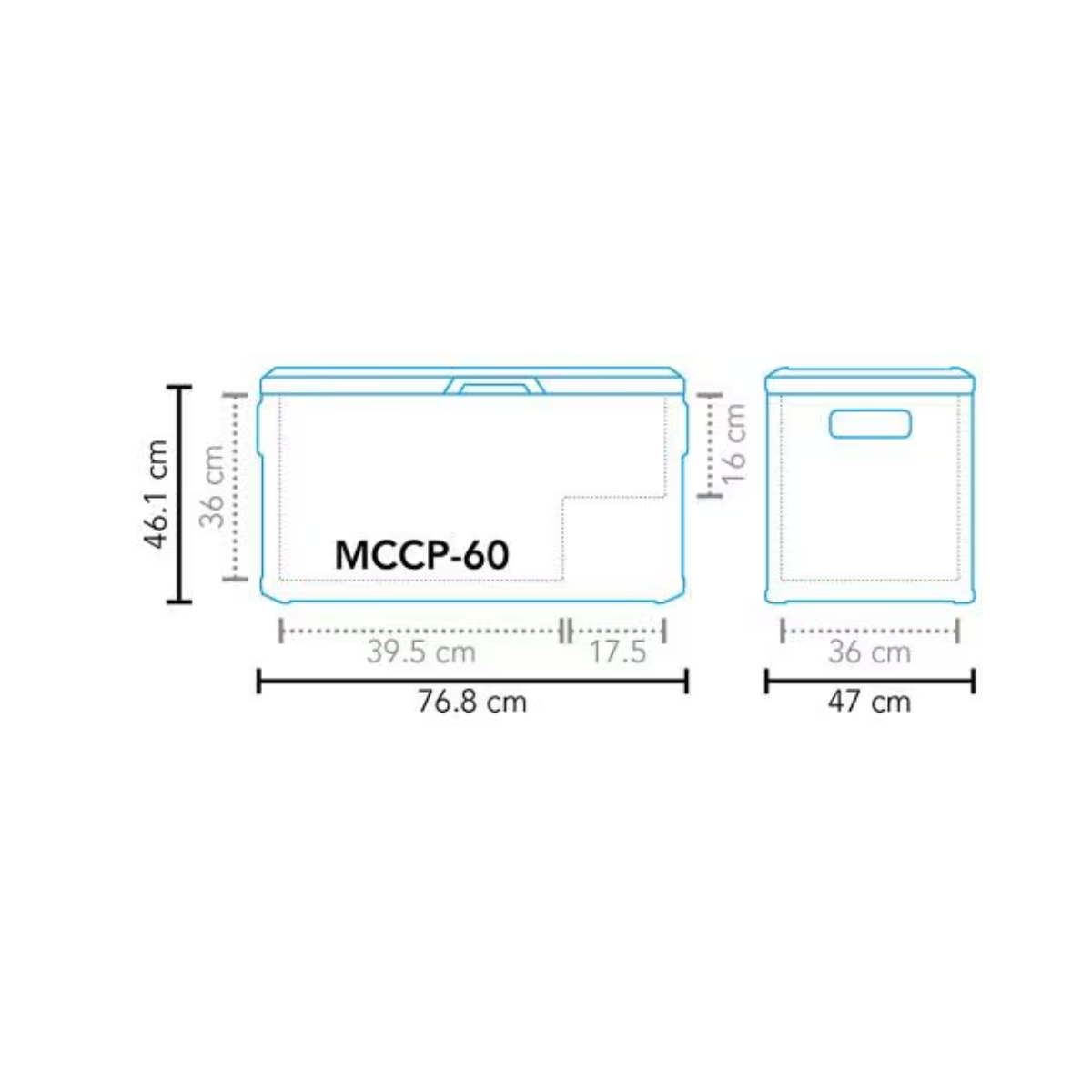 Mestic MCCP-60 Performance-Kompressor Kuehlbox 12-24-230 V 60 L - 1512640