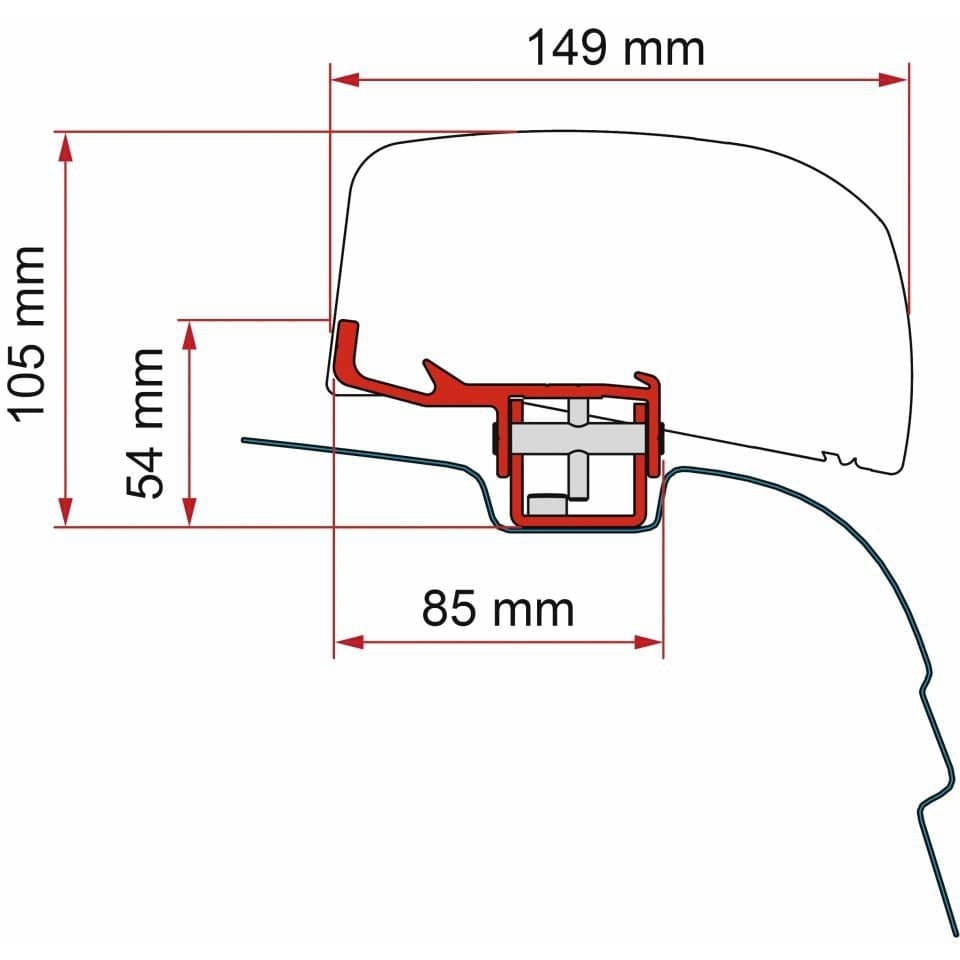 FIAMMA Adapter Kit VW T5 T6 für Markise F40 98655Z152 - geprüfte B-Ware FIAMMA Adapter Kit VW T5 T6 fuer Markise F40 98655Z152