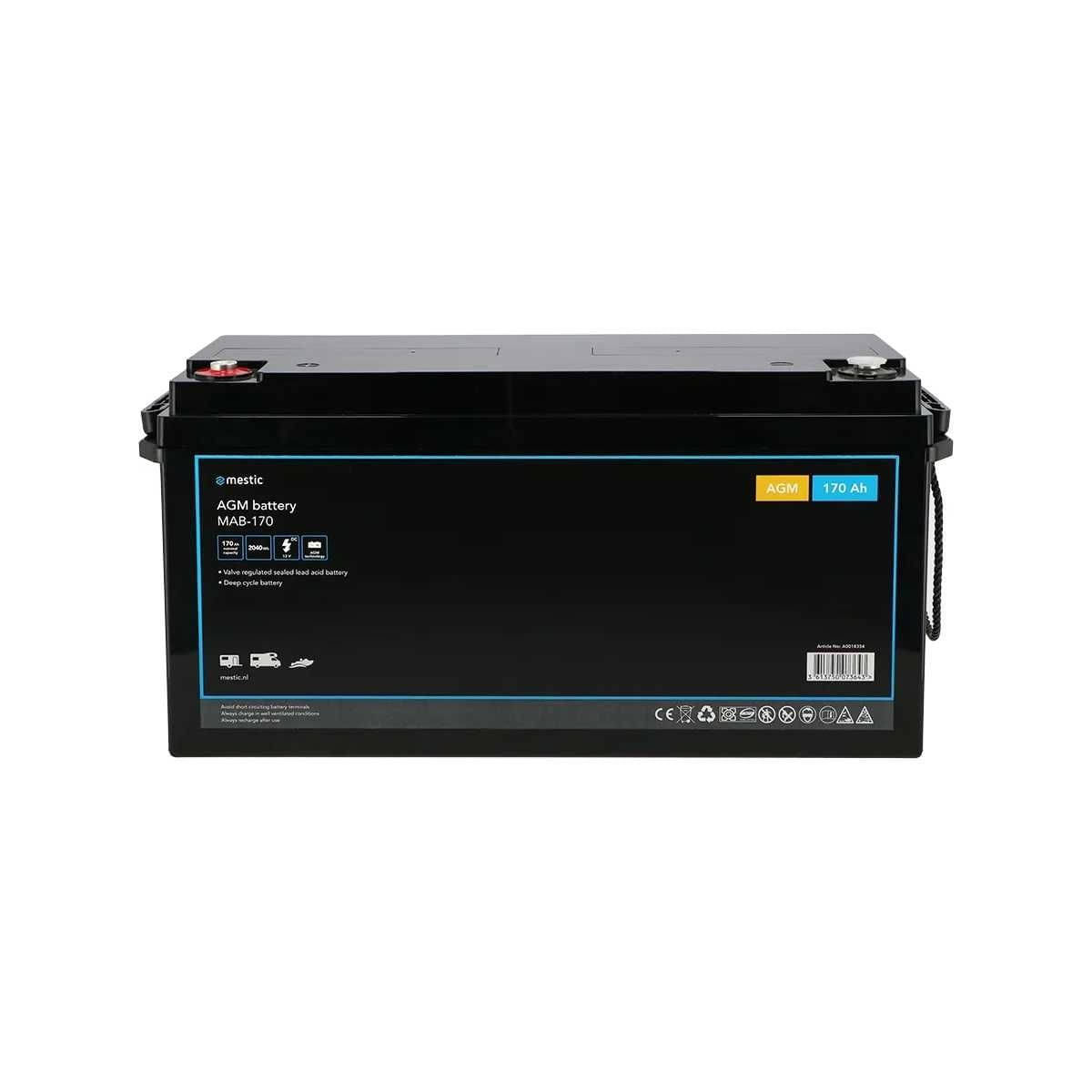MESTIC MAB-170 AGM-Batterie- 12 V- 170 Ah - 1518490