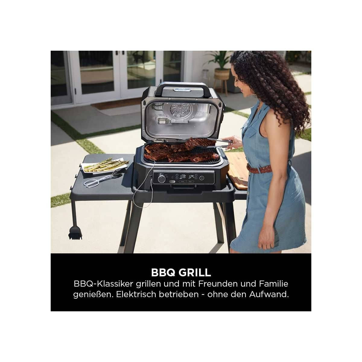 NINJA Woodfire Pro XL - Elektrischer Outdoor Grill - Smoker mit Smart Cook System - OG850EU