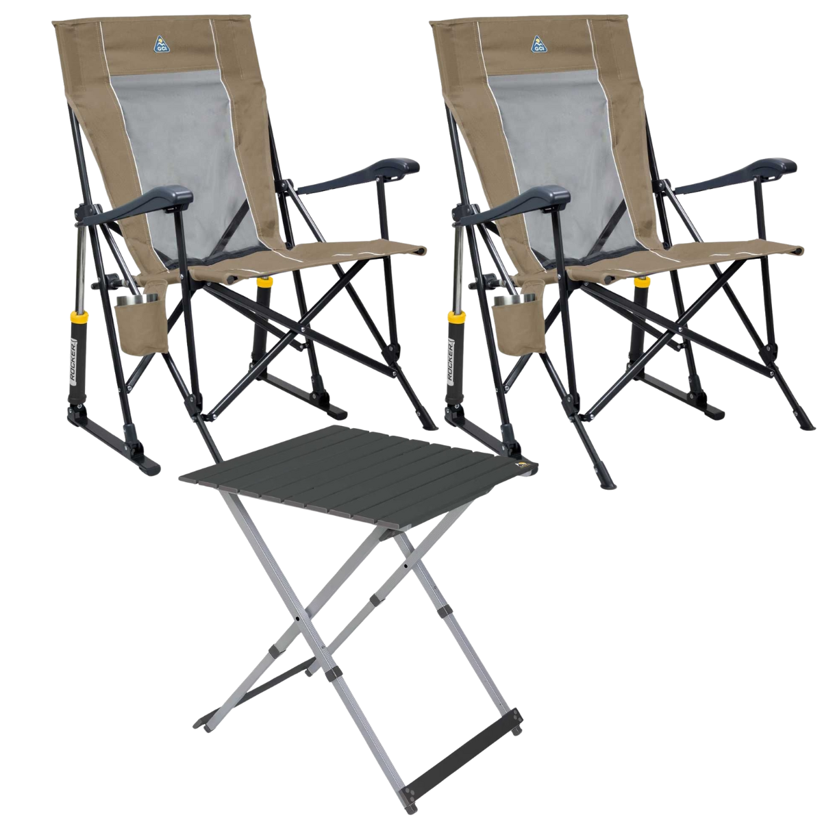 Set GCI Tisch Camp Table 25 & 2 Schaukelstühle RoadTrip Rocker Aged Fatigue Set GCI Tisch Camp Table 25 - 2 Schaukelstuehle RoadTrip Rocker Aged Fatigue - 376335 39226