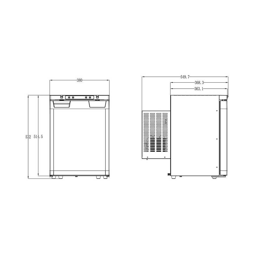 CARBEST Kompressor-Kuehlschrank LR40L Tueranschlag links-rechts - 713505