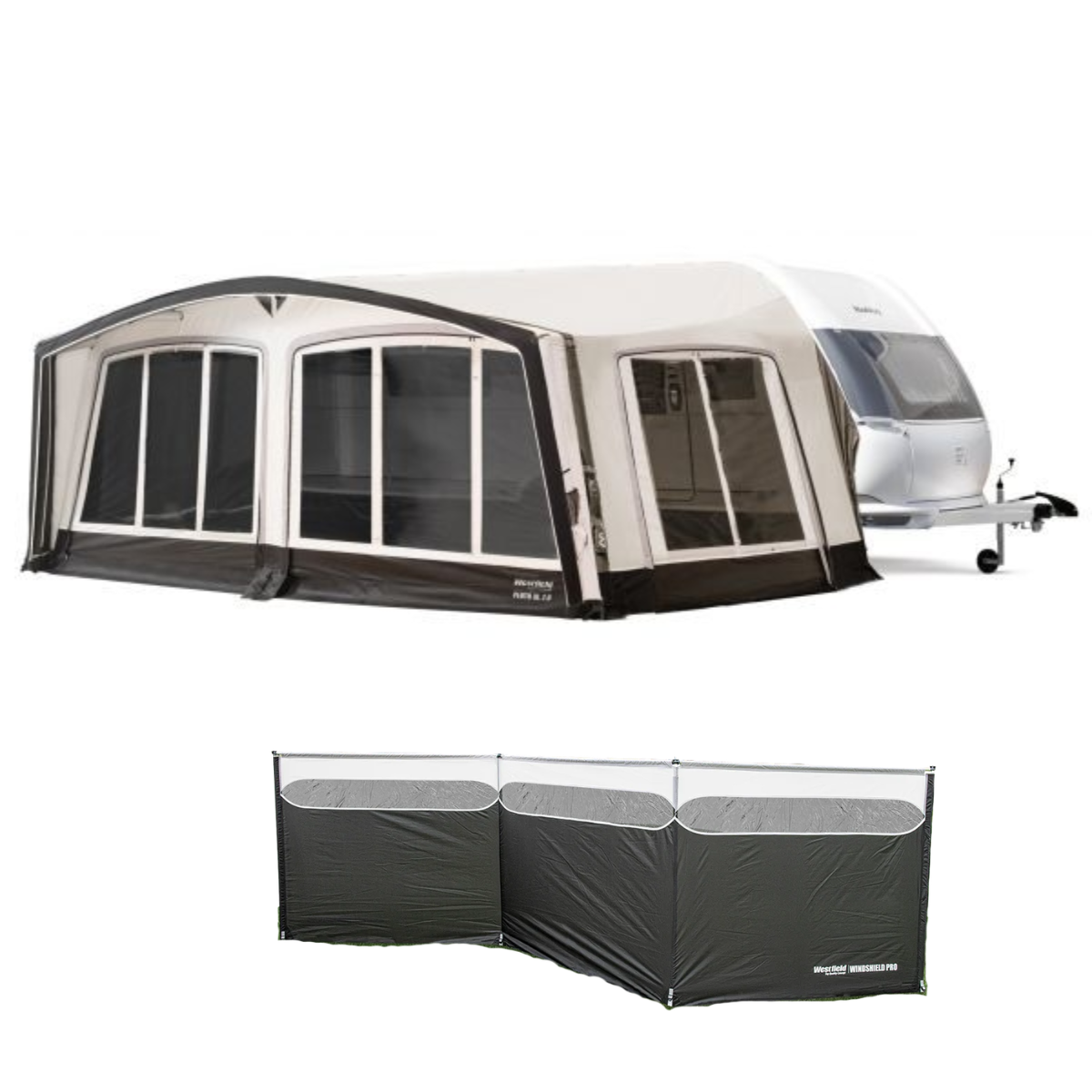 WESTFIELD Caravan luchtvoortent GALAXY 2.0 Maat 9 Diepte 250 cm 981 - 1015 cm - CampingFactory Exclusive Editie WESTFIELD Wohnwagen Luftvorzelt GALAXY 2-0 Gr. 9 Tiefe 250 cm 981 - 1015 cm - CampingFactory-Exklusiv-Edition