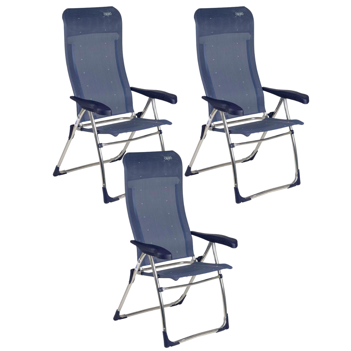 CRESPO Campingstuhl Classic AL/215 dunkelblau 3er-Set CRESPO Campingstuhl Classic AL-215 dunkelblau 3er-Set - 1148044