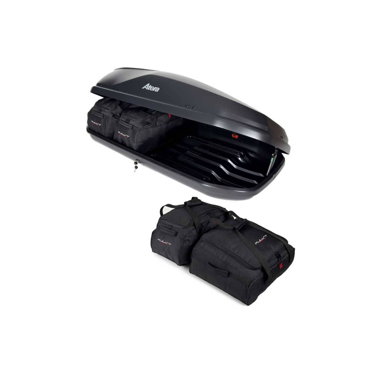 KJUST Dachboxen Taschen Set fuer Dachbox ATERA CASAR M 4er-Set - 13136
