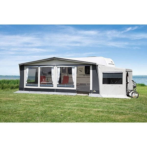 DWT Wohnwagen-Vorzelt POLO Gr. 10 Umlaufmass 821-850 cm Tiefe 240 cm mit 28 mm Stahlgestaenge - 142050S28