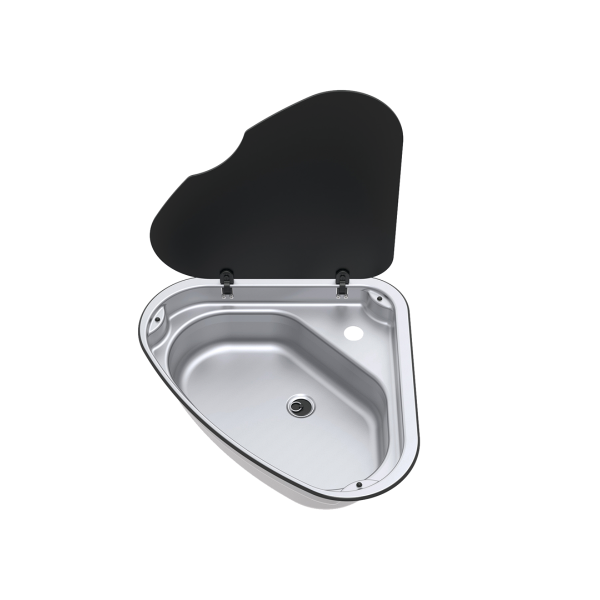 THETFORD Basic-Line 33 Spuelbecken dreieckig- rechts- mit Glasdeckel - SBL3351-SP