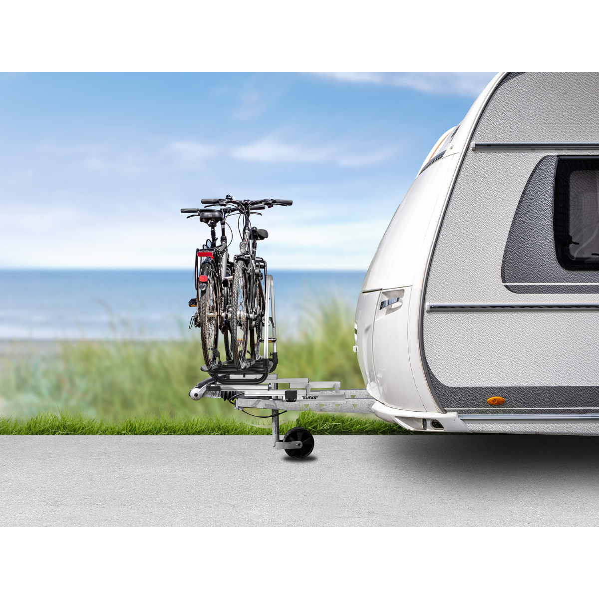 EUFAB ENDURO Deichsel-Fahrradtraeger BS260 Short Silber- ausziehbar- 11770 - 11770