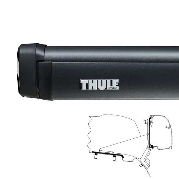 Markise THULE Omnistor 4200 Gehaeuse anthrazit 260 cm inkl- Adapter Mercedes Vito V-Klasse Lift Roof SCA Thule Art-Nr. 302820-301978