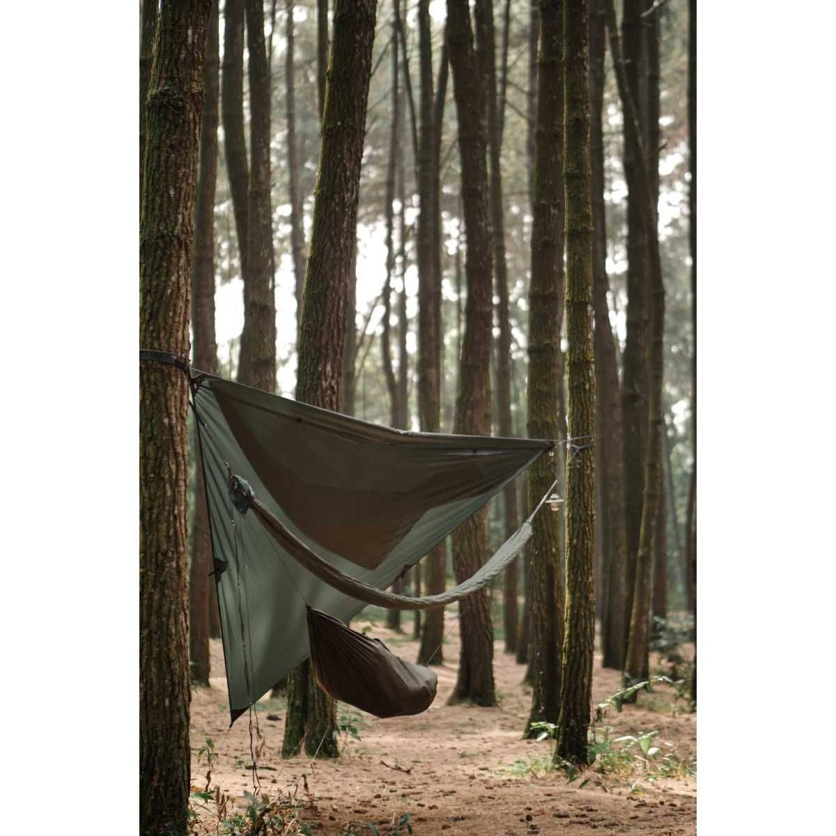 TICKET TO THE MOON Lightest Tarp Sil-Nylon Ultralight Hammock Tarp Forest Green - TMLTARP
