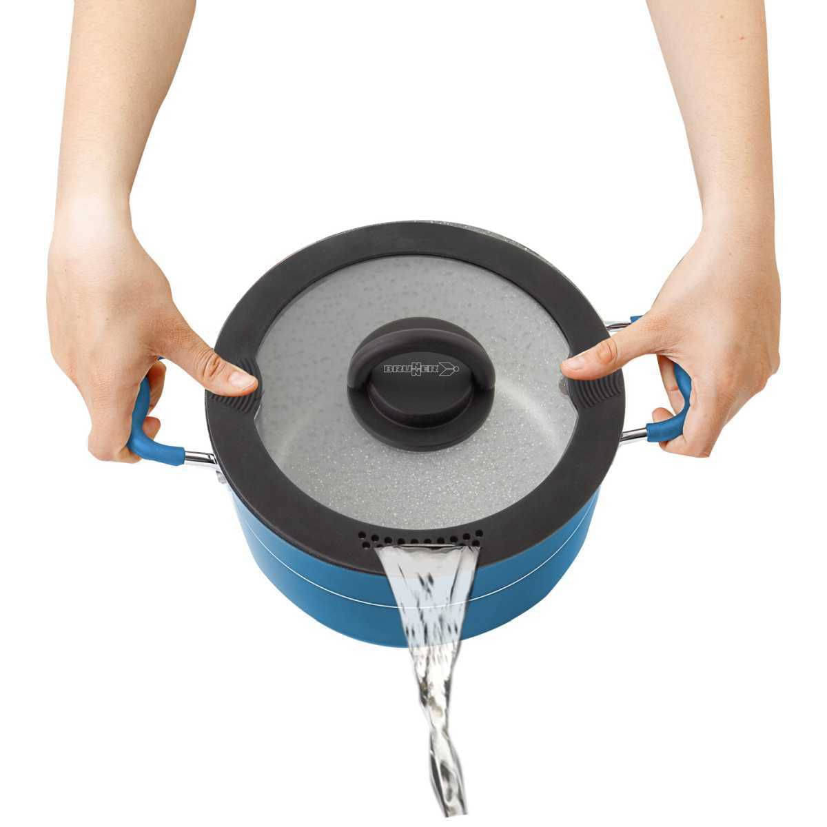 BRUNNER Carezza Magnetogrip Topfset 7-1 ø 24 cm blau 8-tlg. - 0804093N