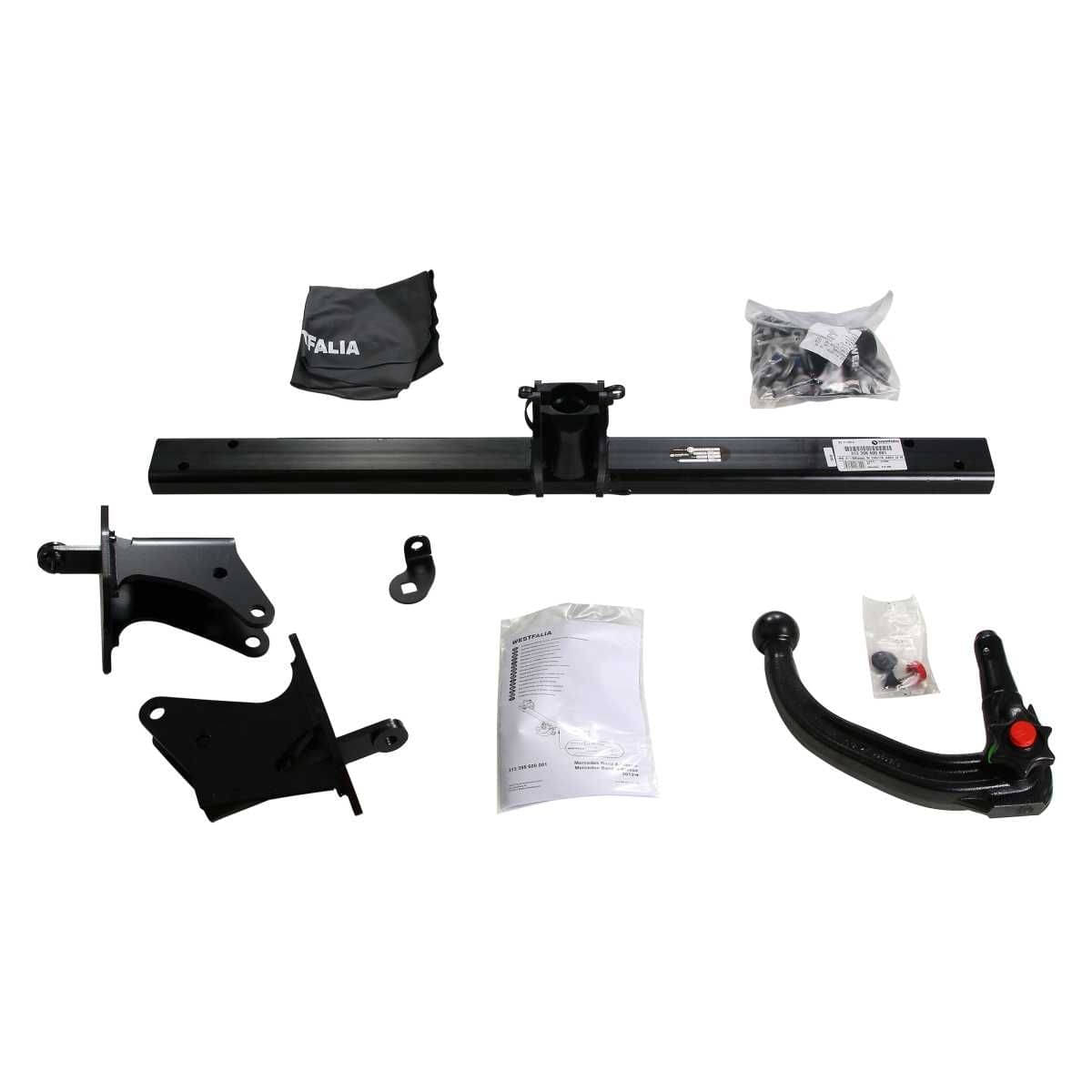 Westfalia Abnehmbare Anhaengerkupplung fuer Mercedes A-Klasse -W176- -BJ 09-2012-05-2018- Mercedes B-Klasse -W246- -BJ 11-2011-12-2018- - im Set mit 13-pol. fahrzeugspezifischem Elektrosatz - 313398900113