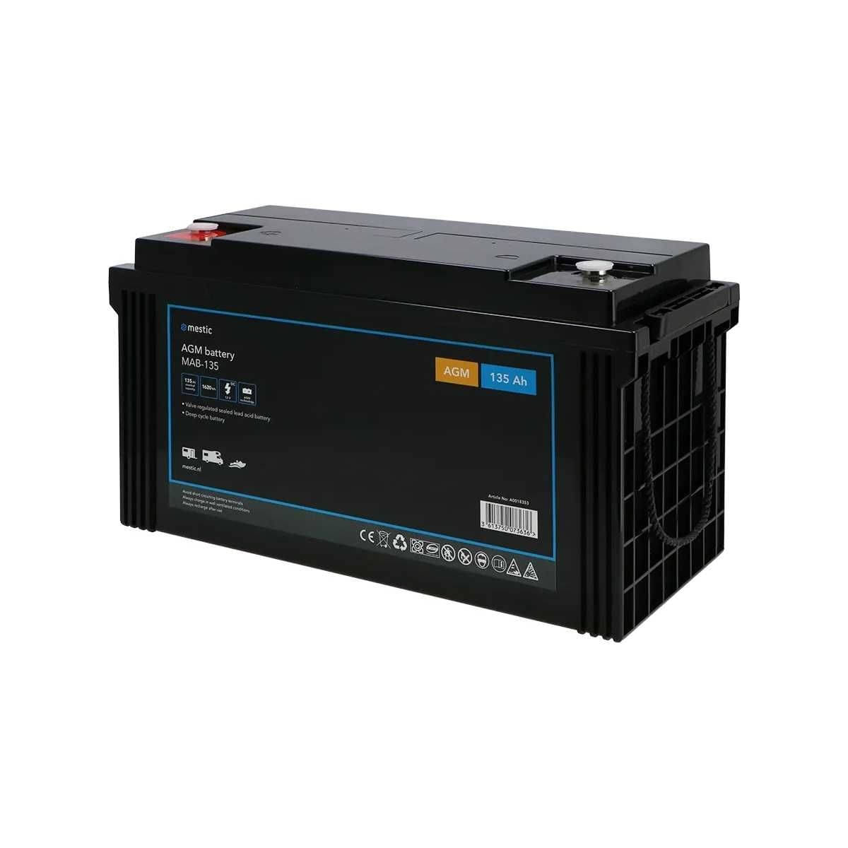 MESTIC MAB-135 AGM-Batterie- 12 V- 135 Ah - 1518480