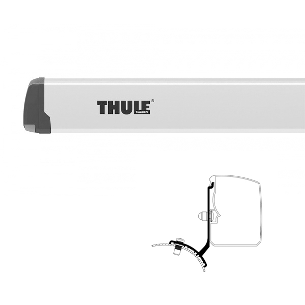 Thule 3200 2.50 m - 302462 - Markise THULE Omnistor 3200 250 cm Gehaeuse eloxiert - Adapter Renault Trafic Opel Vivaro Nissan NV300 H1 L2