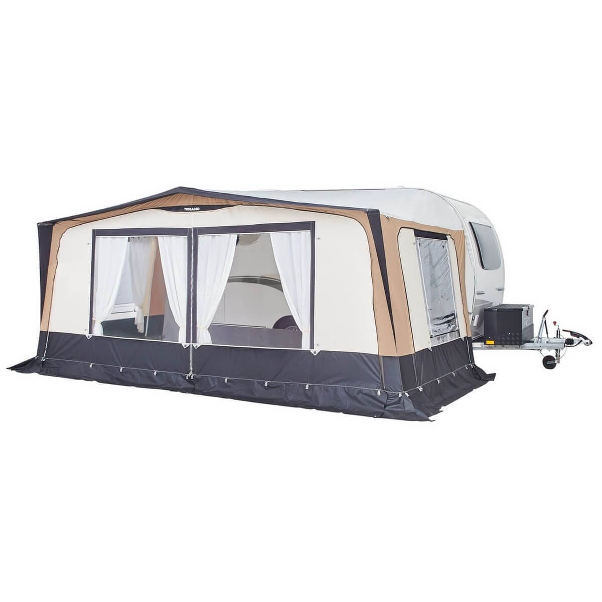 TRIGANO Wohnwagen-Vorzelt GUERANDE- Gr. 800- Umlauf 771-805 cm- Tiefe 270 cm- 25 mm Stahlgestaenge - M-9812-182