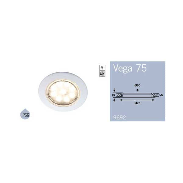 FRILIGHT LED-Einbauspot Vega 75 Touch schwarz 96920C1211BT