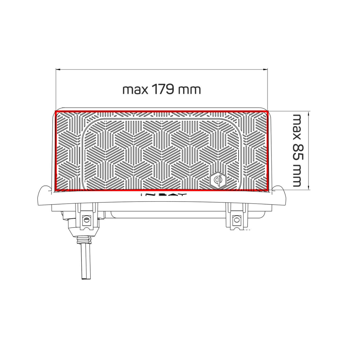 INBAY Qi-Ladestation Wireless Charging Station fuer Fiat Ducato ab Bj. 07-2006 - INBAY10W