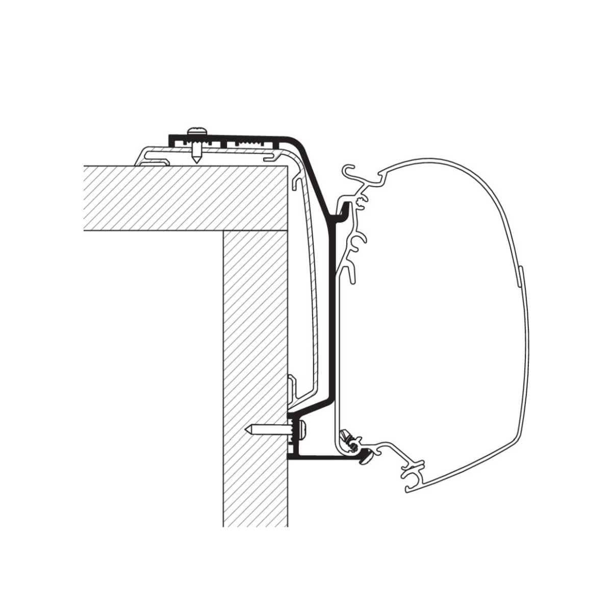 THULE Adapter Rapido Serie 6 ab Bj. 2024 350 cm fuer Markise 5200 4200 - 302941 - 302941