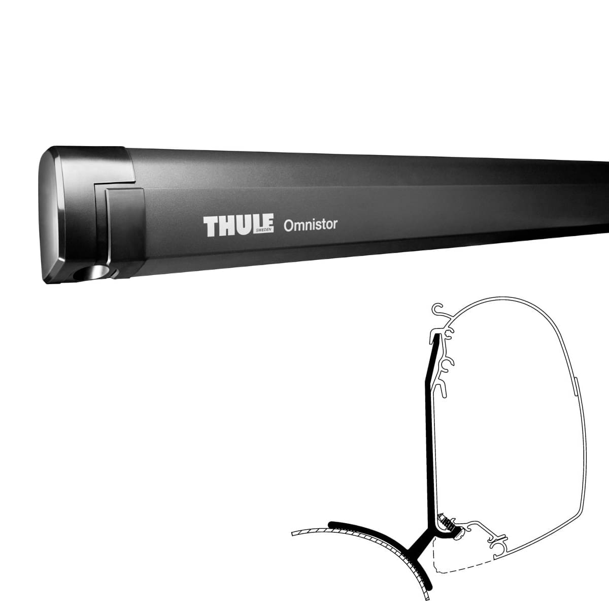Thule Omnistor 5200 -2-62x2.00- - 301203 - Markise THULE Omnistor 5200 Mystic grau 260 cm Gehaeuse anthrazit