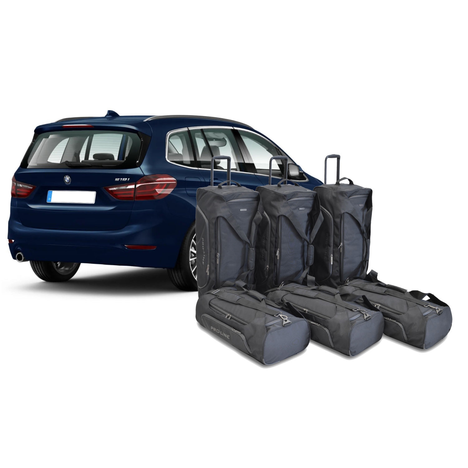 Car Bags Pro-Line B12601SP BMW 2er Gran Tourer -F46- Bj- 15-22 7 Sitzer Reisetaschen Set- Auf Ihr Auto massgeschneidert- Das Original