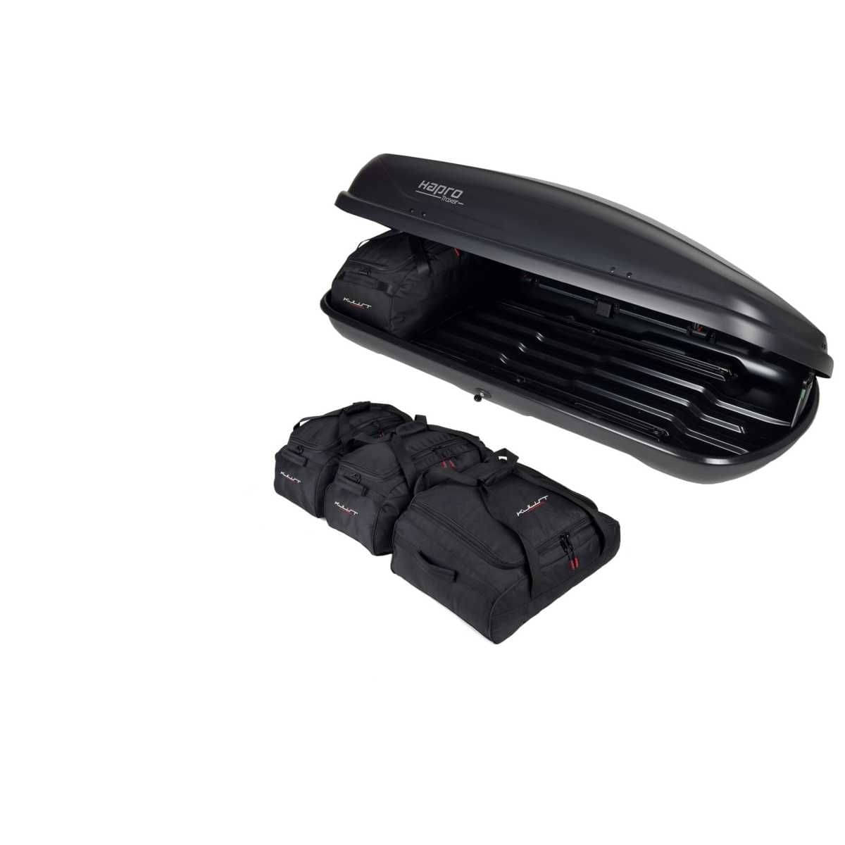 KJUST Dachboxen Taschen Set fuer Dachbox HAPRO TRAXER 5.6 4er-Set - 13116