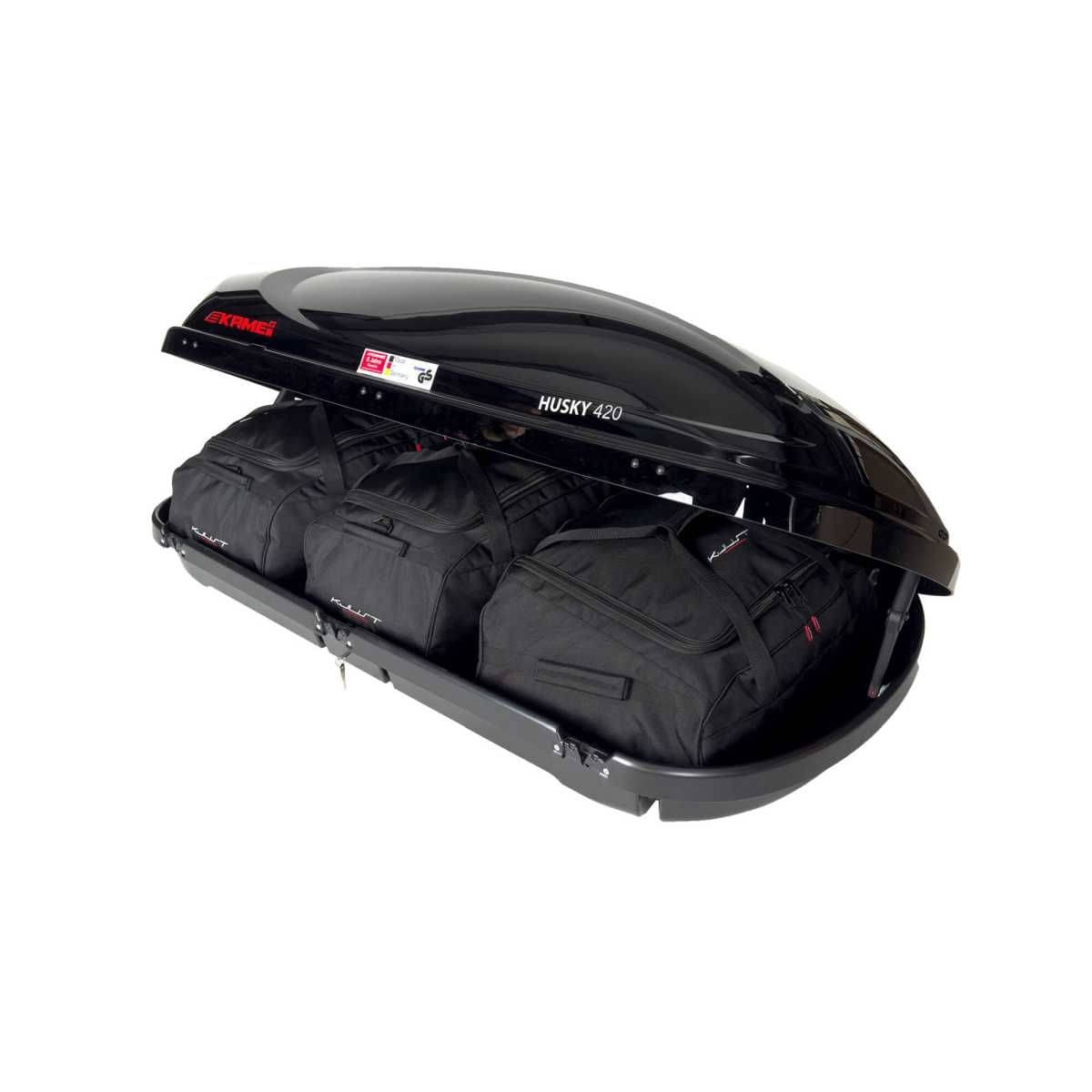 KJUST Dachboxen Taschen Set fuer Dachbox KAMEI HUSKY 420 3er-Set - 13131