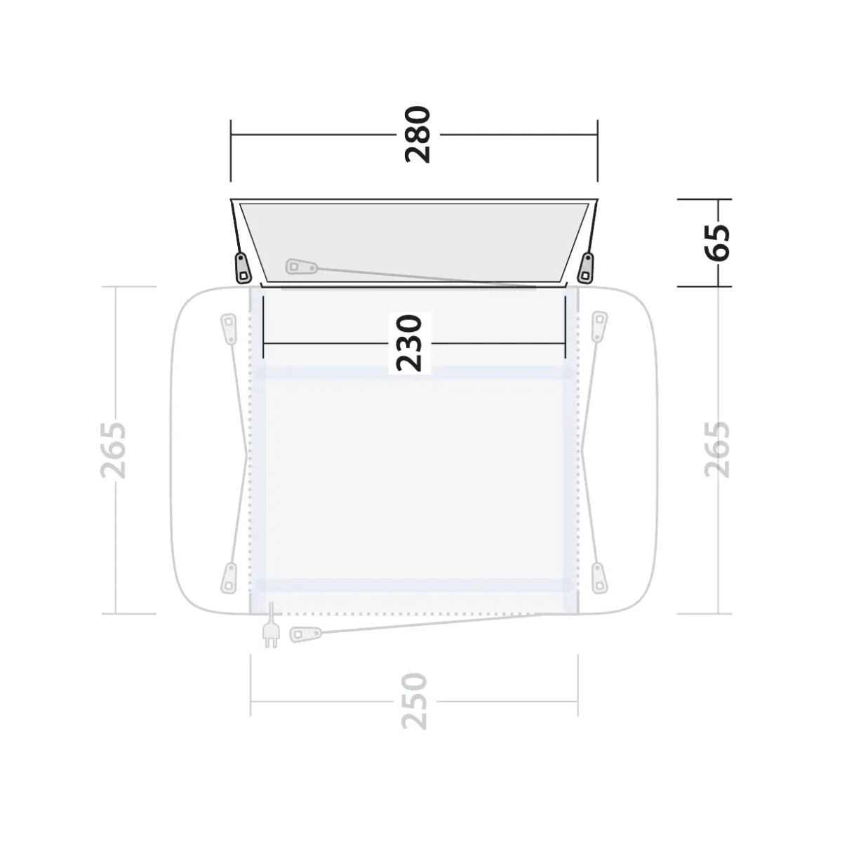 Outwell Schleuse Cross Power Air 240-270 cm Outwell Schleuse Cross Power Air 240-270 cm - 111563