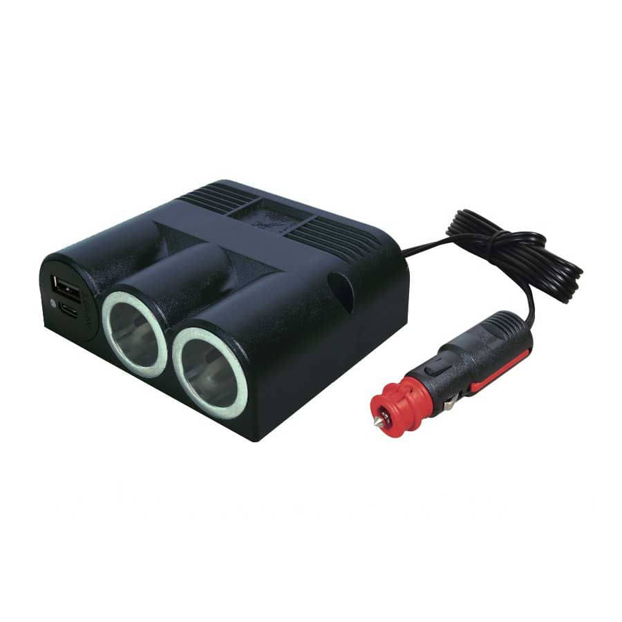 CAMPING PROFI Dreifachsteckdose mit USB-C-A 81368x1