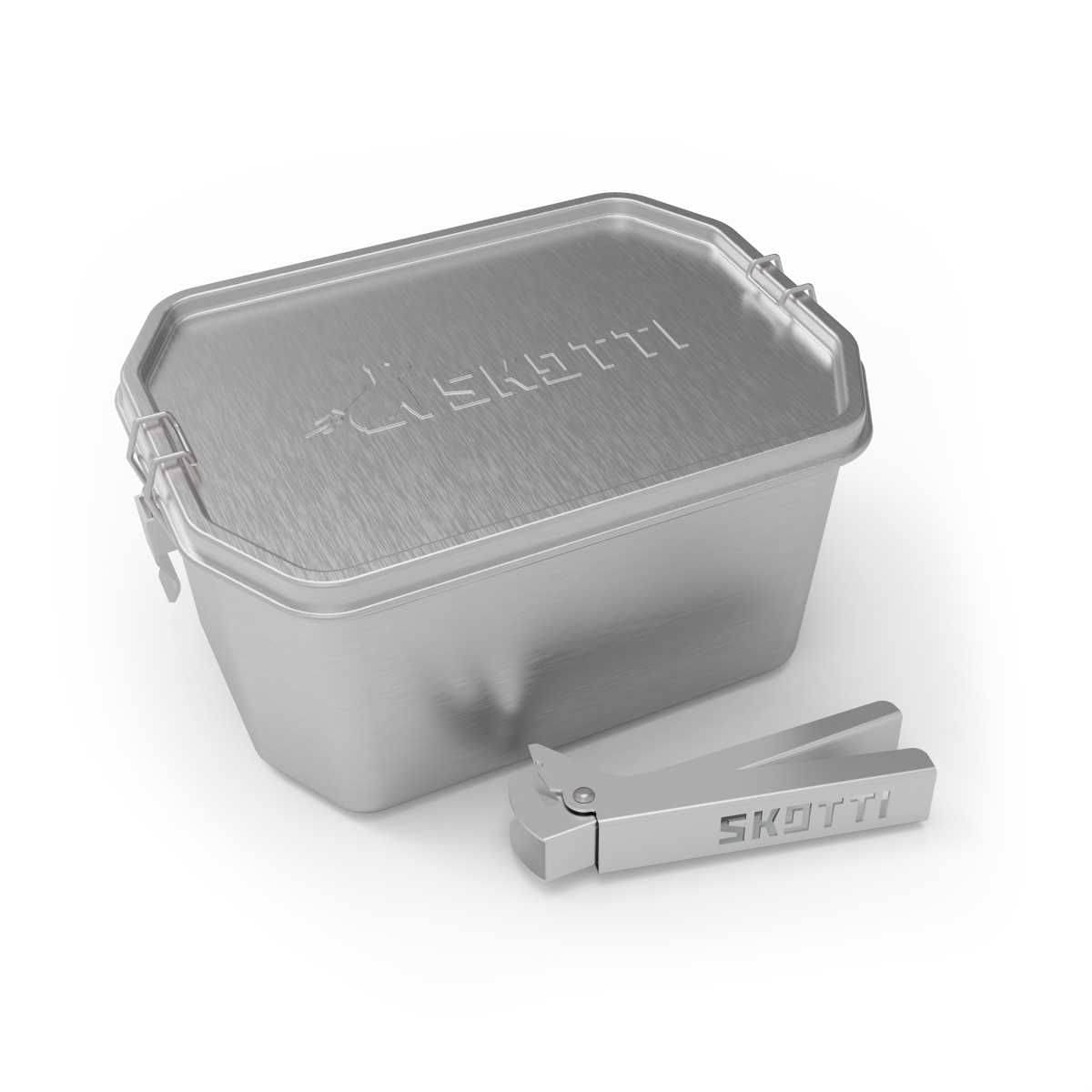 SKOTTI BOKS Edelstahlbox inkl. Griffzange 2,5 L SKOTTI BOKS Edelstahlbox inkl. Griffzange 2-5 L - SK029