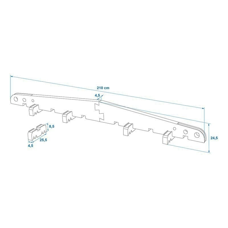 ProPlus Giebelprofile fuer Wohnwagen und Wohnmobil Dachschutzplane 610268