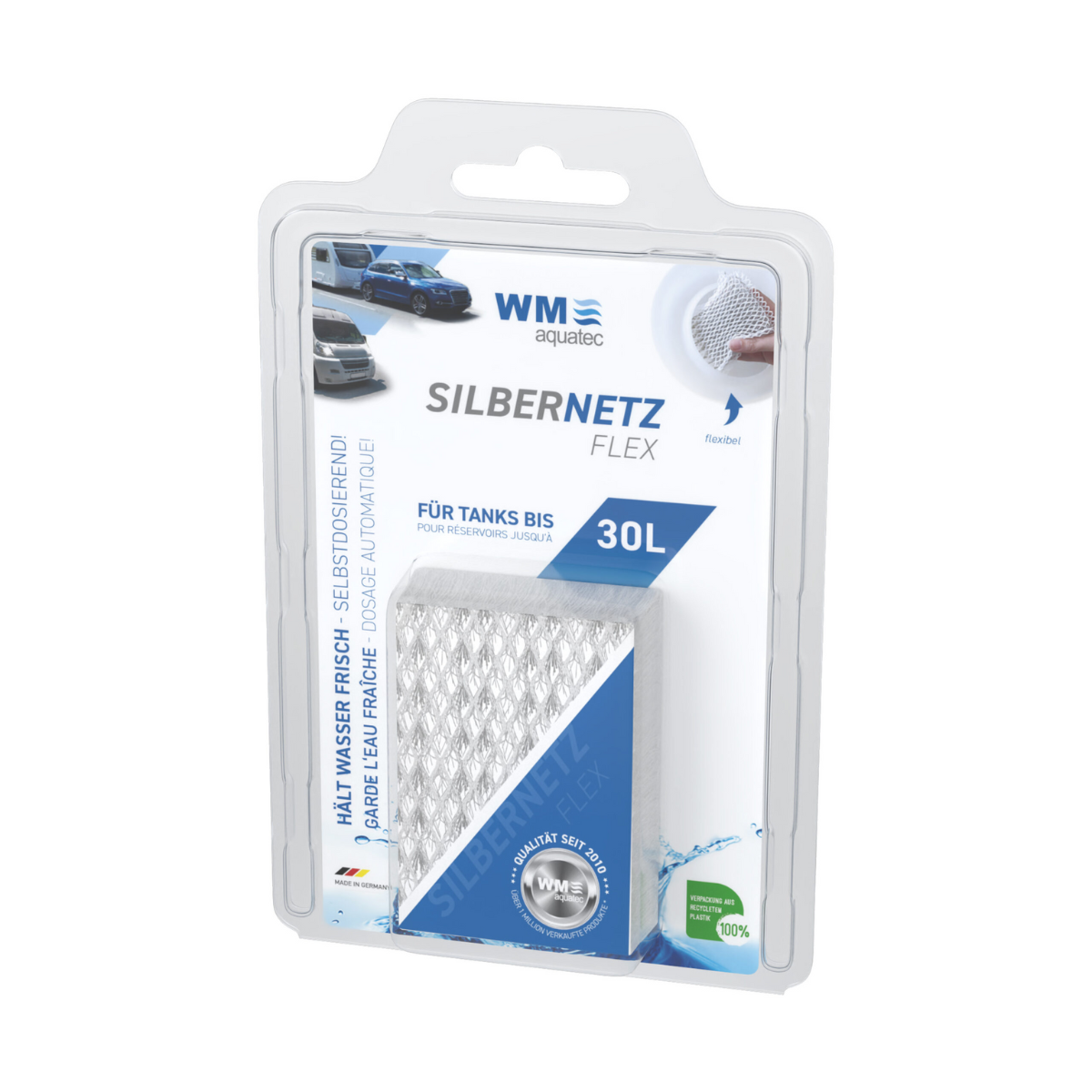 WM AQUATEC SILVERNET FLEX Water Conservation voor tankinhoud tot 30 L WM AQUATEC SILBERNETZ FLEX Wasserkonservierung fuer Tankgroessen bis 30 L - STSN-30