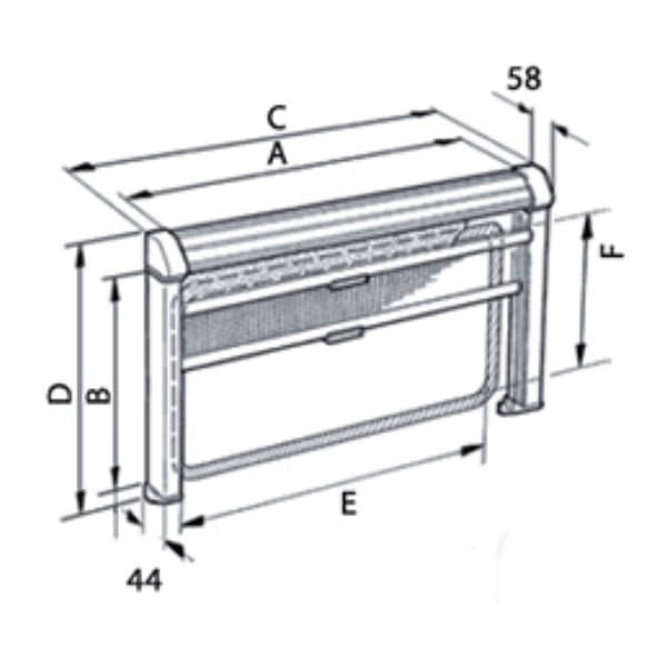 Rastrollo 3000 DOMETIC SEITZ 860 x 710 mm