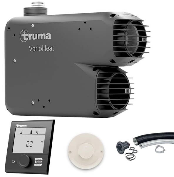 Heizungset- Heizung inkl. Wandkaminset WK 64 L- Kaminaussenteil WK cremeweiss