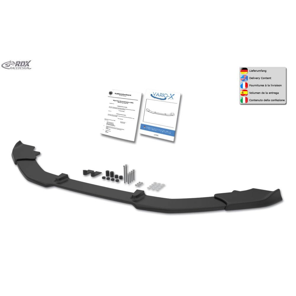 RDX Frontspoiler Frontlippe VARIO-X fuer FORD Transit-Tourneo Courier N1P-N3P ab Bj. 2024 - RDFAVX30247