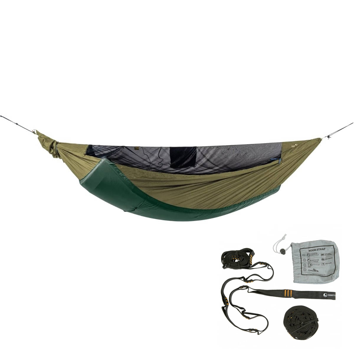 TICKET TO THE MOON ProMat Hammock Haengematte Army Green inkl. Moon Straps - TMPROMAT24 TMSTRAP