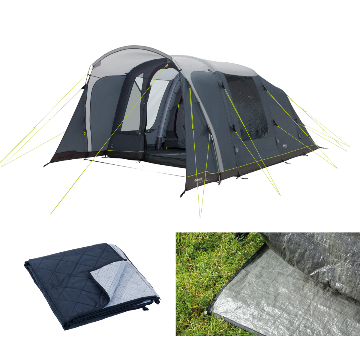 Outwell aufblasbares Familienzelt Monterey 5 Air inkl. Teppich und Unterlage - 111465