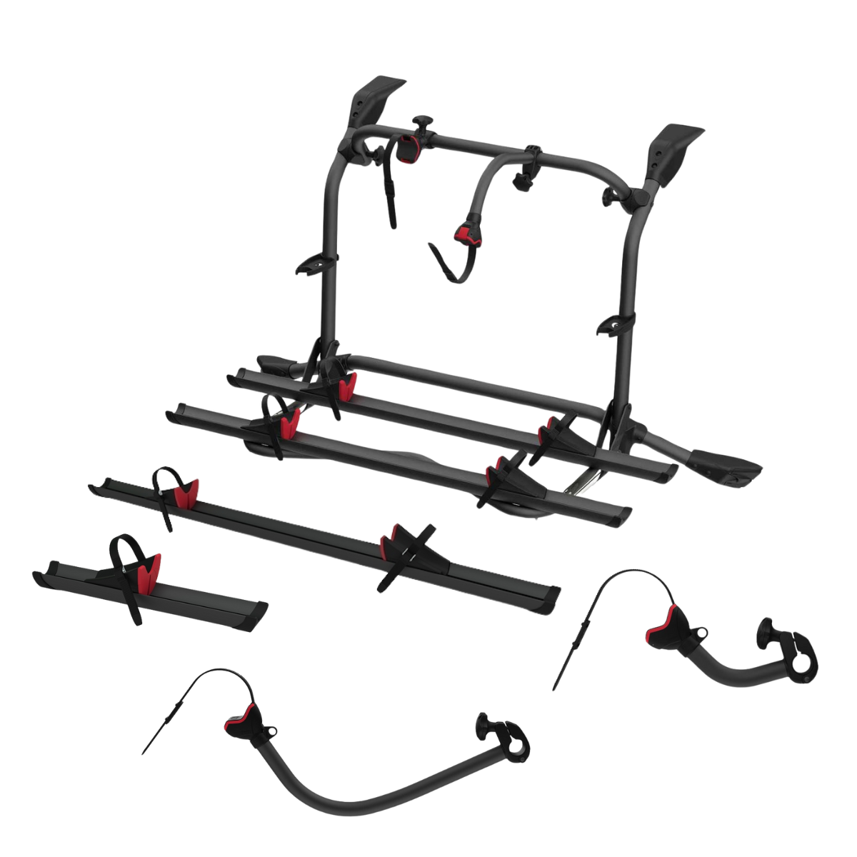 FIAMMA Carry Bike VW T6 Pro Deep Black schwarz Fahrradtraeger fuer 4 Fahrraeder Modell 2025 - 02096M08A 08831A01A 98656M150 08831C01A 98656M147