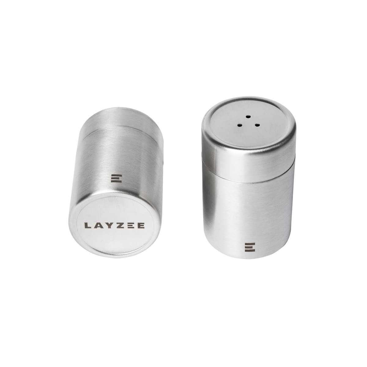 LAYZEE Gewuerzdosen Salt - Pepper 2er-Set Edelstahl - KI-ZU-SAP