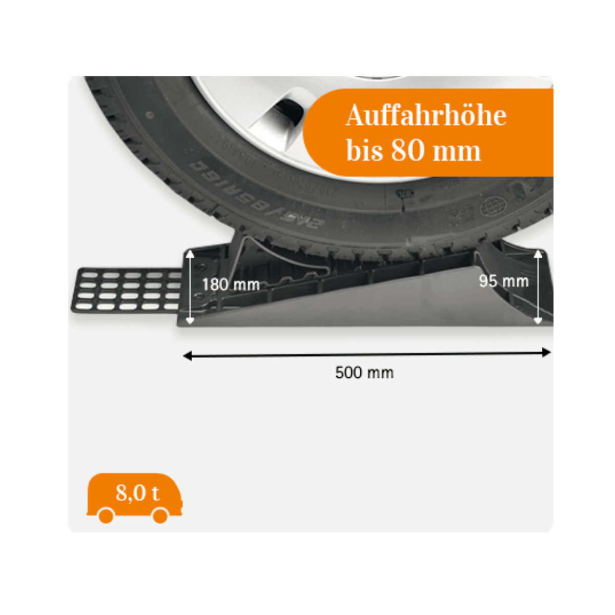 FROLI Wohnwagen-Set Auffahrkeil 3-tlg. schwarz - 27314