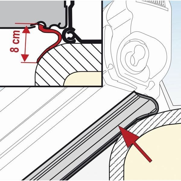 Abdichtgummi 1 Meter FIAMMA Rain Guard Lower