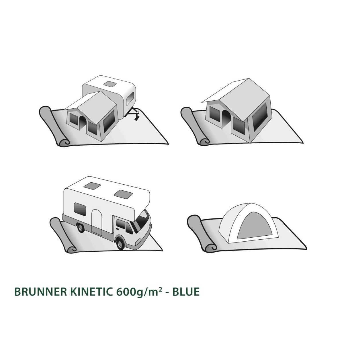 BRUNNER Zeltteppich Kinetic 600 blau 300 x 700 - 0201135N.C59